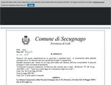 Tablet Screenshot of comune.secugnago.lo.it